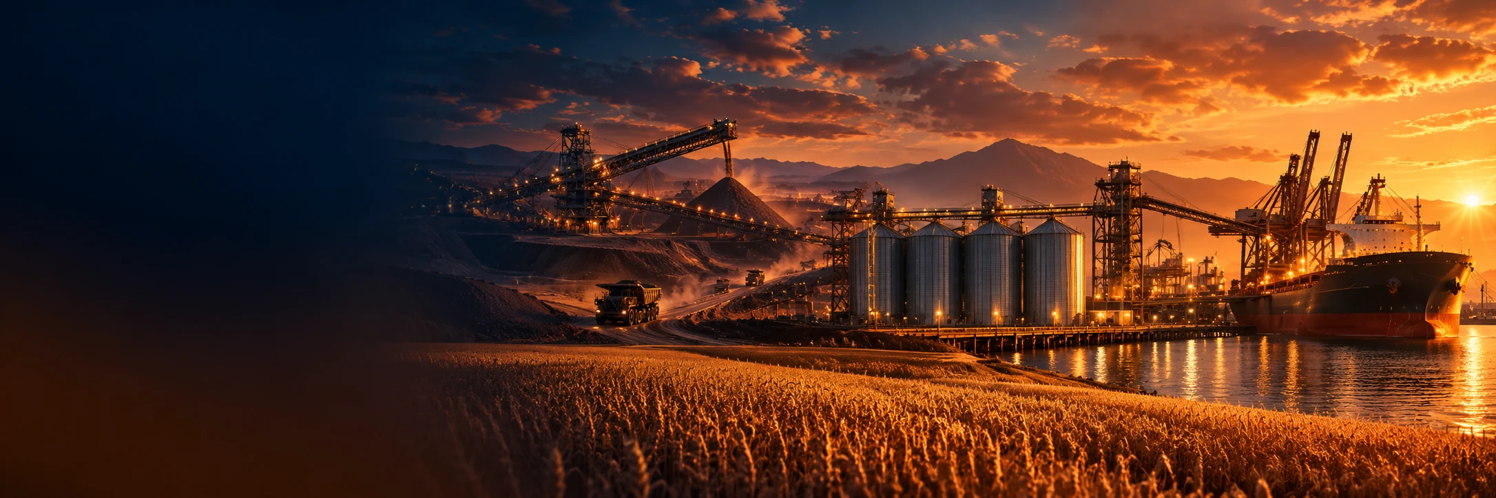 Agriculture mining energy and resource supply chains
